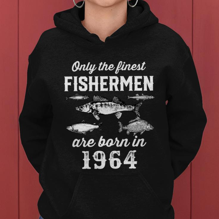 58 Years Old Fishing Fisherman 1964 Birthday Women Hoodie