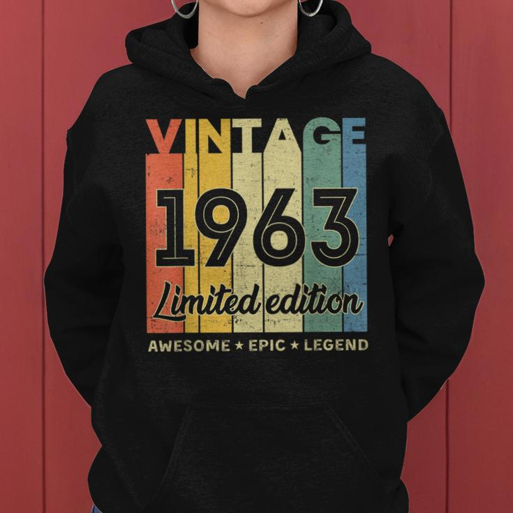 60 Year Old Gifts Vintage 1963 Limited Edition 60Th Birthday V7 Women Hoodie