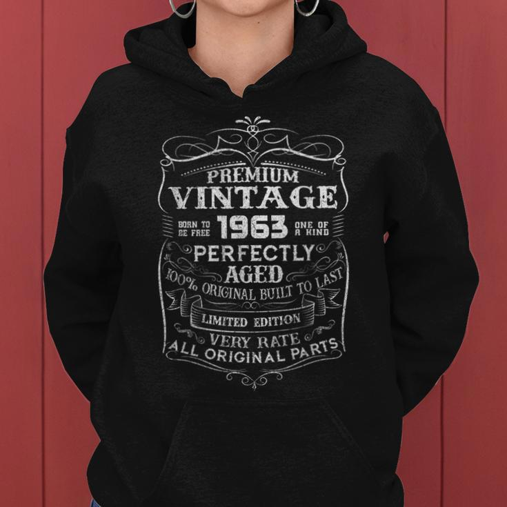 60 Year Old Gifts Vintage 1963 Limited Edition 60Th Birthday V8 Women Hoodie