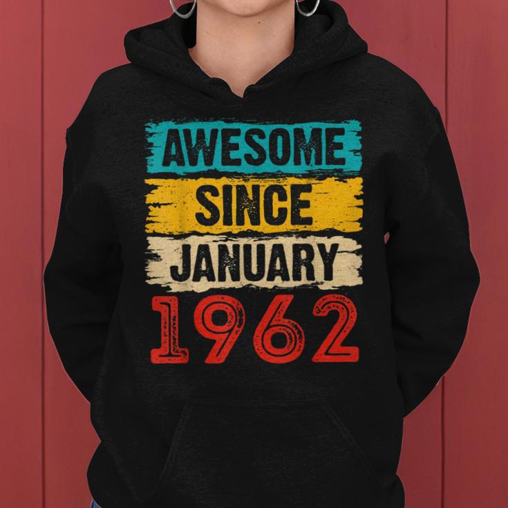 61 Year Old Awesome Since Januar 1962 61 Geburtstag Geschenke Frauen Hoodie