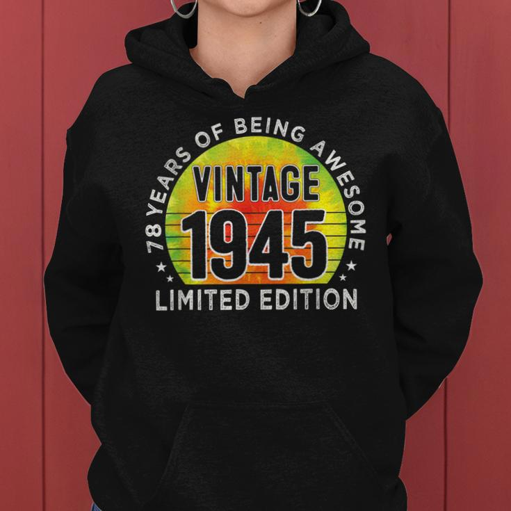 78 Jahre Vintage 1945 Hoodie, Retro Geschenk zum 78. Geburtstag