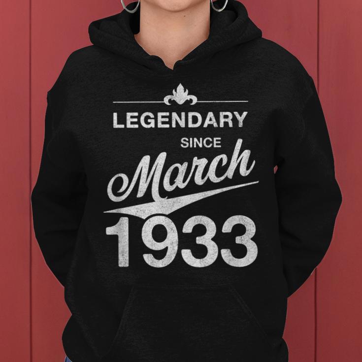 90 Geburtstag 90 Jahre Alt Legendär Seit März 1933 V5 Frauen Hoodie