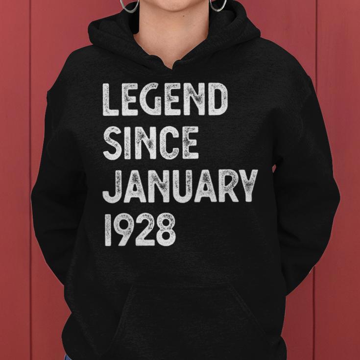 95 Geburtstag Männer Frauen Legende Seit Januar 1928 Langarm Frauen Hoodie