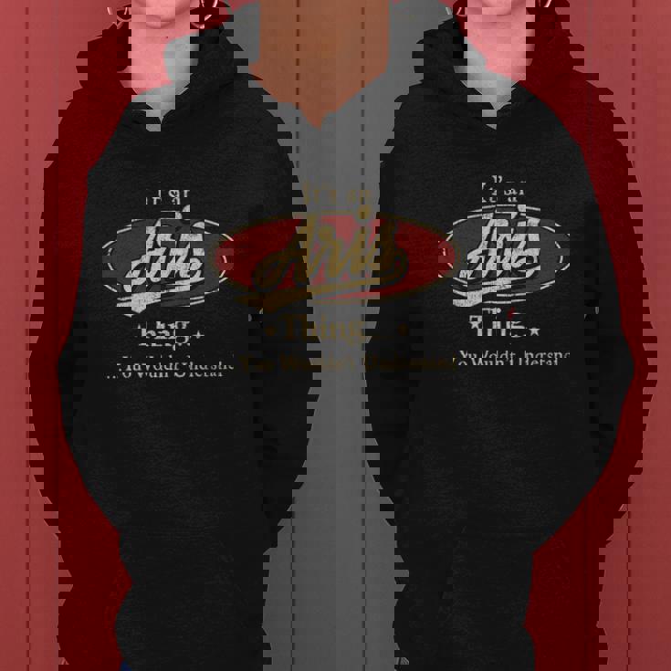 Aris Name Aris Family Name Crest Women Hoodie