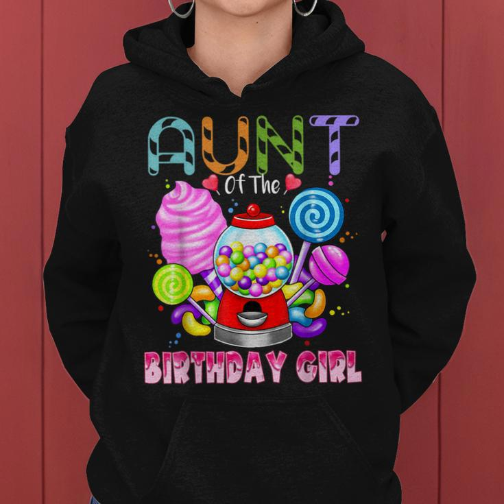 Aunt Of The Birthday Girl Candyland Candy Birthday Party Women Hoodie