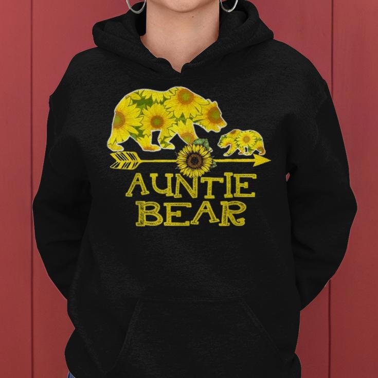 Auntie Bear Sunflower Funny Mother Father Gifts Women Hoodie