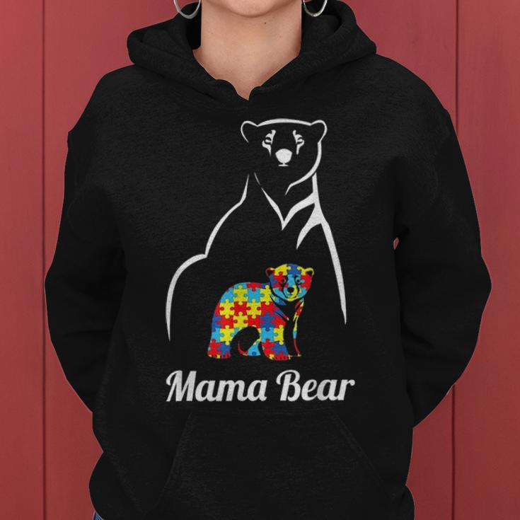 Autism Awareness Mama Bear Mom Gift Women Hoodie