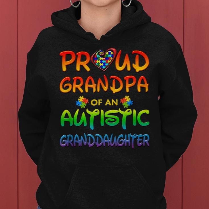 Autism Awareness Wear Proud Grandpa Of Granddaughter Women Hoodie