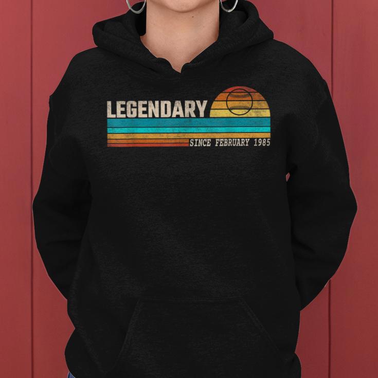 Baseballspieler Legende Seit Februar 1985 Geburtstag Frauen Hoodie