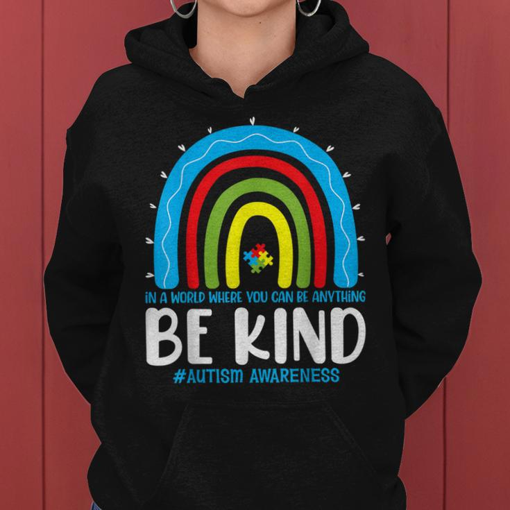 Be Kind Autism Awareness Rainbow Leopard Choose Kindness Women Hoodie