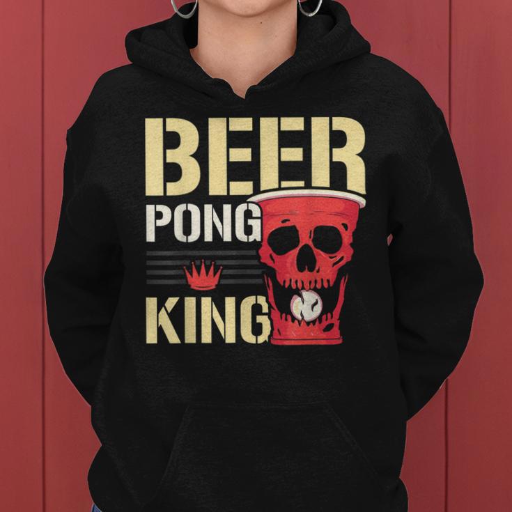 Beer Pong King Alkohol Trinkspiel Beer Pong Frauen Hoodie