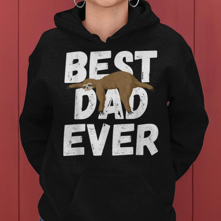 Best Dad Ever Sleeping Sloth Lazy Father Funny Fathers Day Gift For Mens Women Hoodie