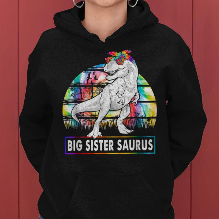 Big Sistersaurus Dinosaur Big Sister Saurus Family Matching Women Hoodie