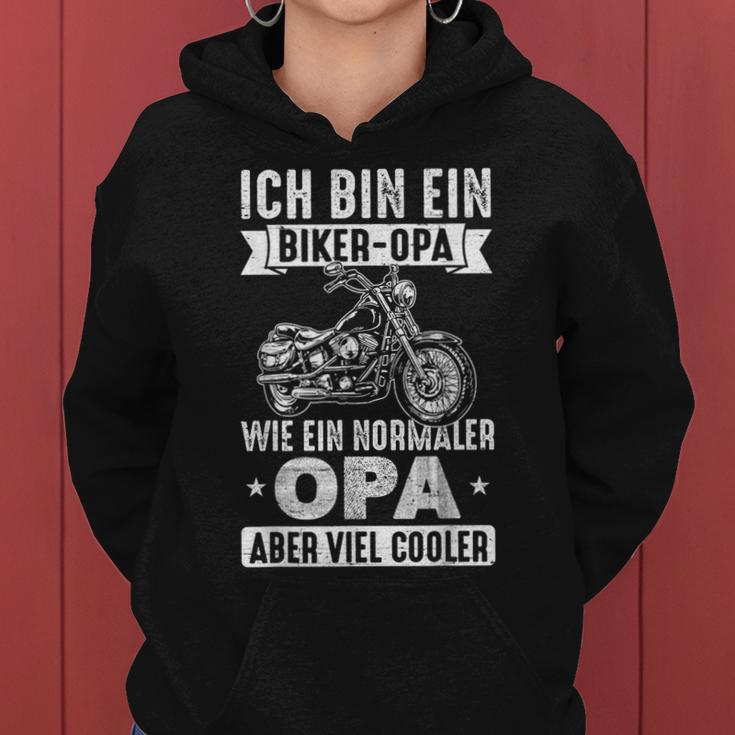 Biker-Opa Wie Normaler Opa Aber Viel Cooler Motorrad Frauen Hoodie