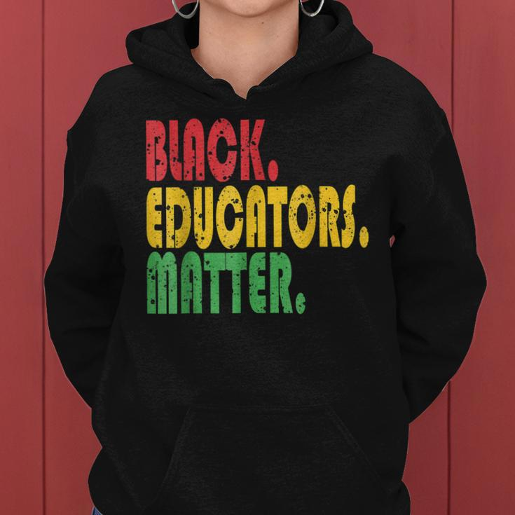 Black Educator Matter Black History Month Afro African Pride Women Hoodie