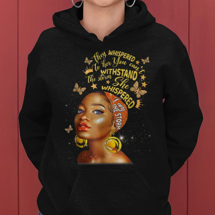 Black History Month African Woman Afro I Am The Storm V5 Women Hoodie