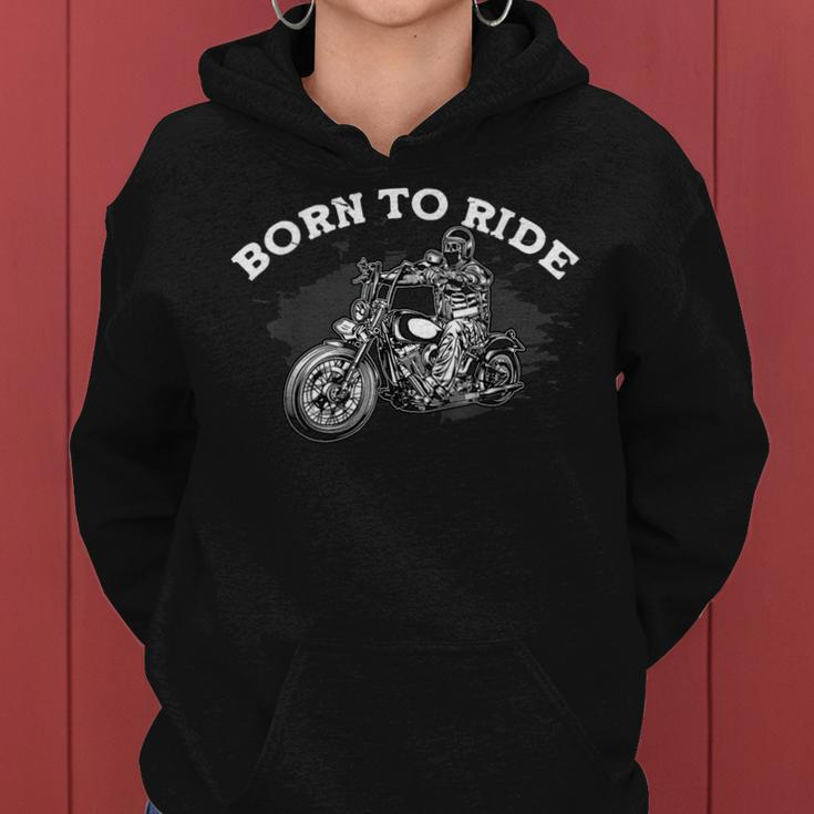 Born To Ride Motorradfahrer Motorrad Geschenk Biker Motorrad Frauen Hoodie