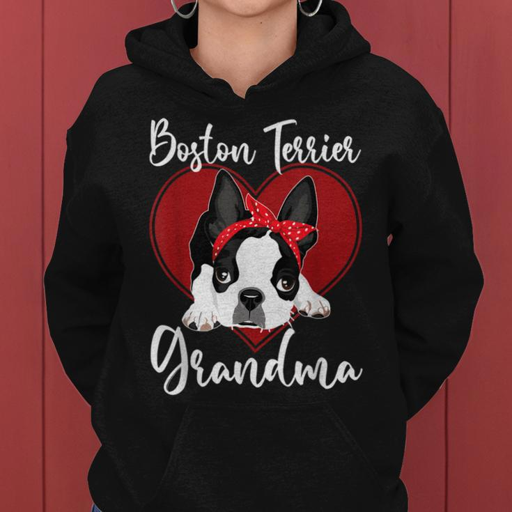 Boston Terrier Grandma | Dog Owner Boston Terrier Women Hoodie