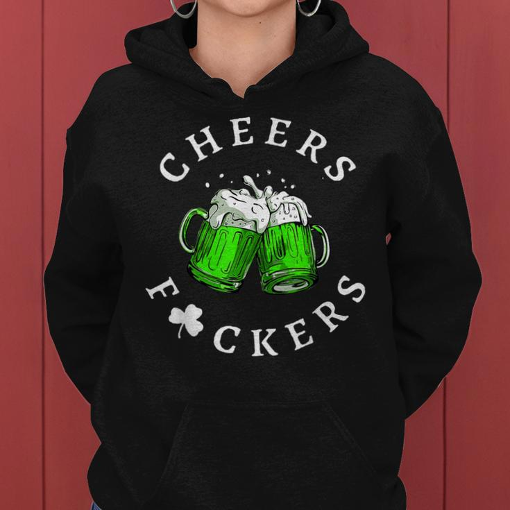 Cheers Fckers St Patricks Day Men Women Beer Drinking Funny Women Hoodie