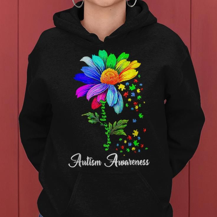 Choose Kind Autism Awareness Month Women Sunflower Mom Women Hoodie