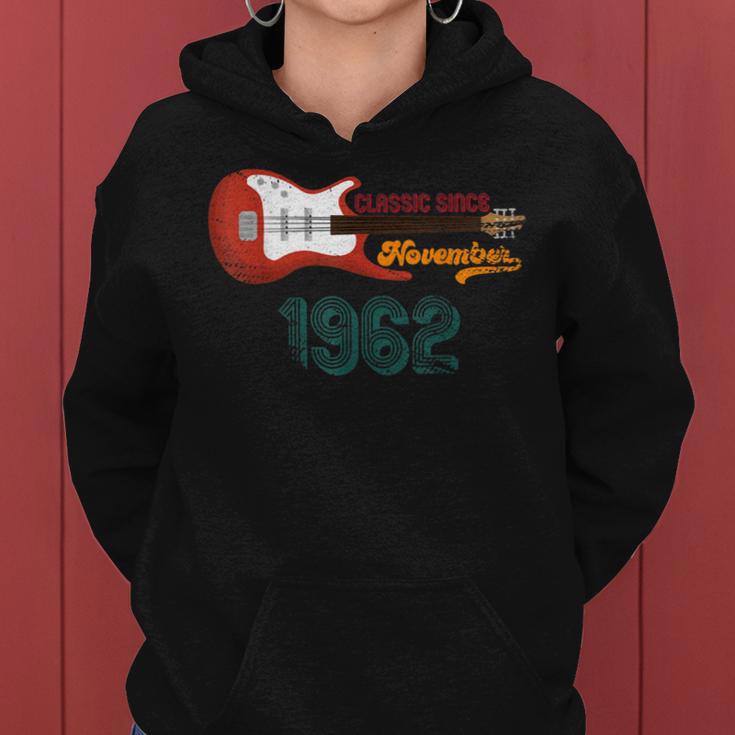 Classic Since November 1962 61 Geburtstag Gitarrenliebhaber Frauen Hoodie