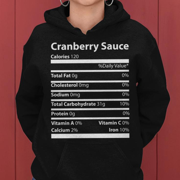 Cranberry Sauce Nutritional Facts Funny Thanksgiving Women Hoodie