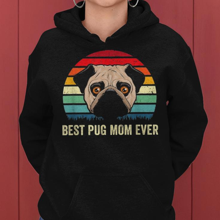 Cute Best Pug Mom Ever Funny Pet Owner Pugs Dog Lover Gift Women Hoodie