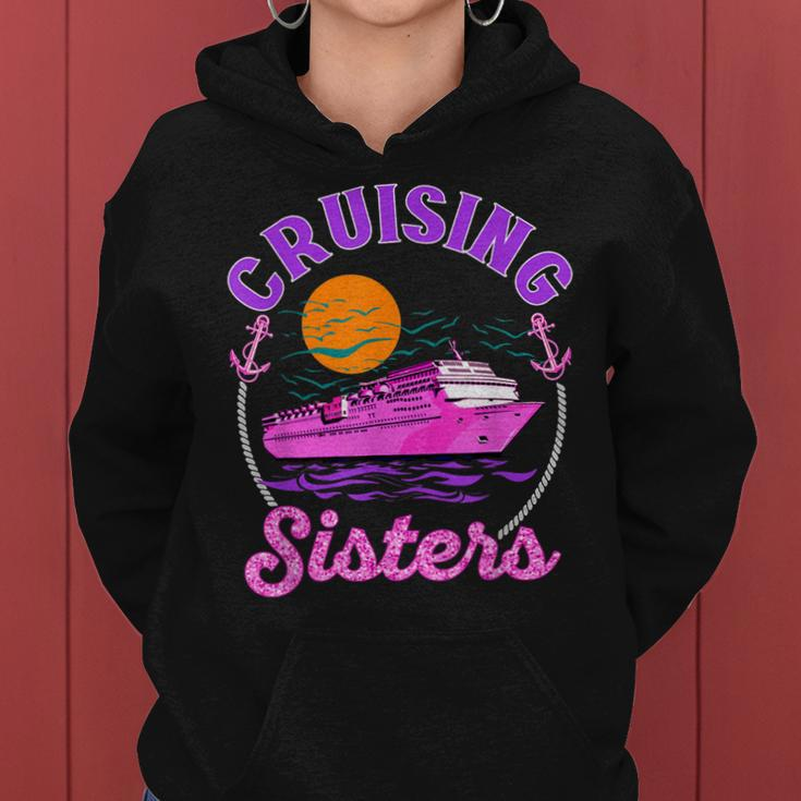 Cute Cruising Sisters Women Girls Cruise Lovers Sailing Trip Women Hoodie