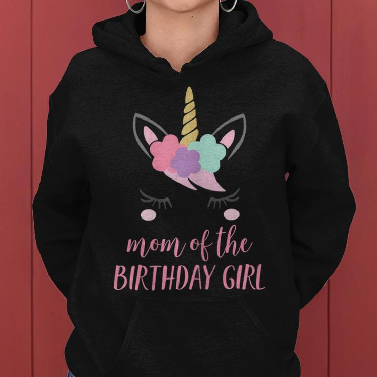 Cute Unicorn Mom Shirt Mom Of The Birthday Girl V2 Women Hoodie