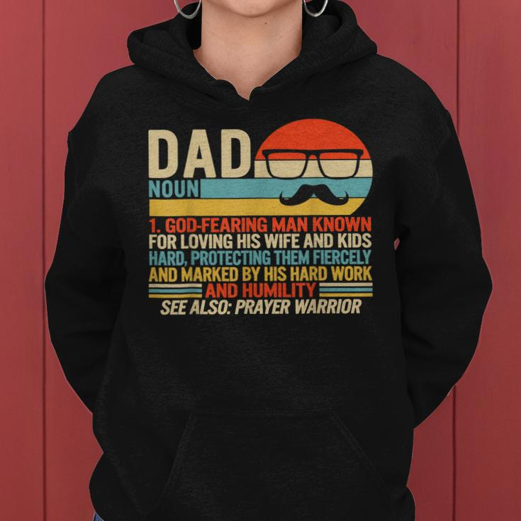 Dad Moustache Fathers Day Christian Prayer Father In Law Women Hoodie