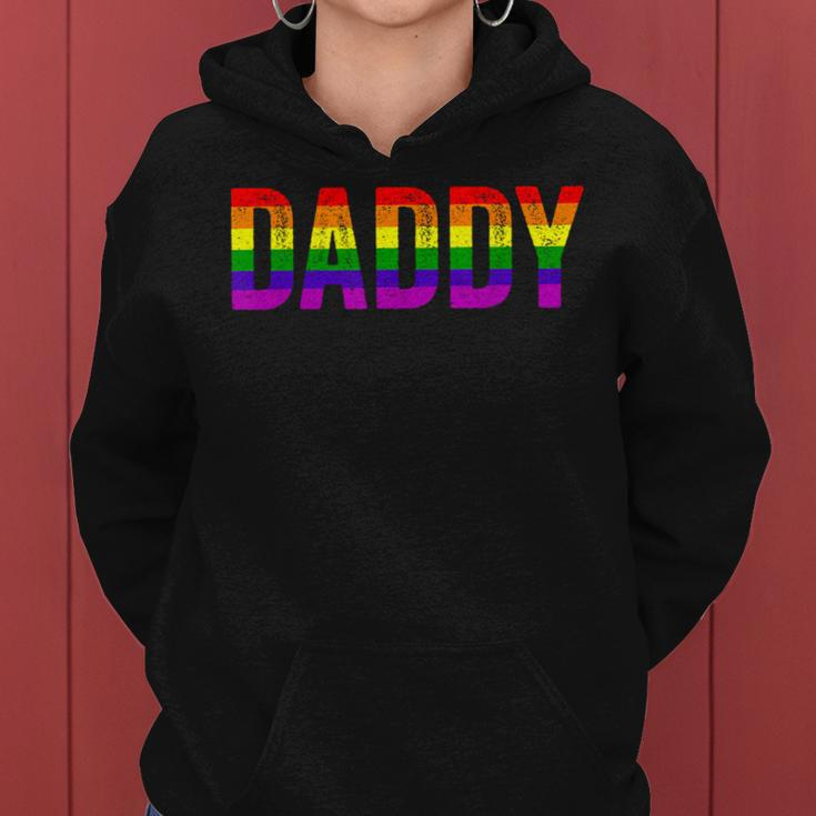 Daddy Lgbt Gay Lesbian Pride Rainbow Support Fathers Day Women Hoodie