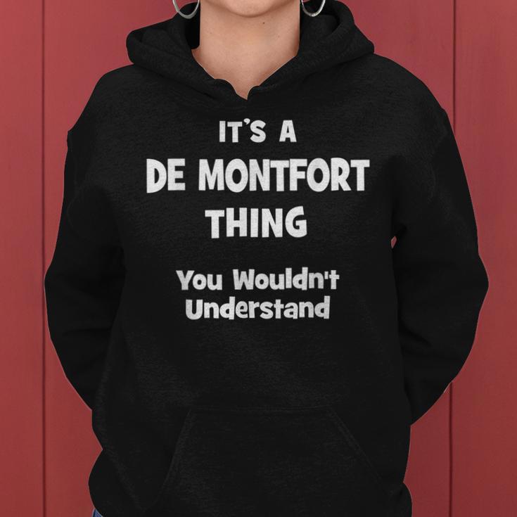 De Montfort Thing College University Alumni Funny Women Hoodie Seseable UK