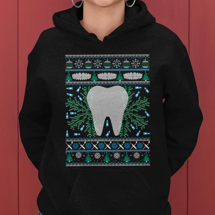Dental Hygienist Ugly Christmas Cool Gift Funny Holiday Cool Gift Women Hoodie