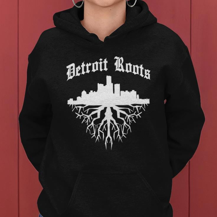 Detroit Roots Gift Women Hoodie Graphic Print Hooded Sweatshirt