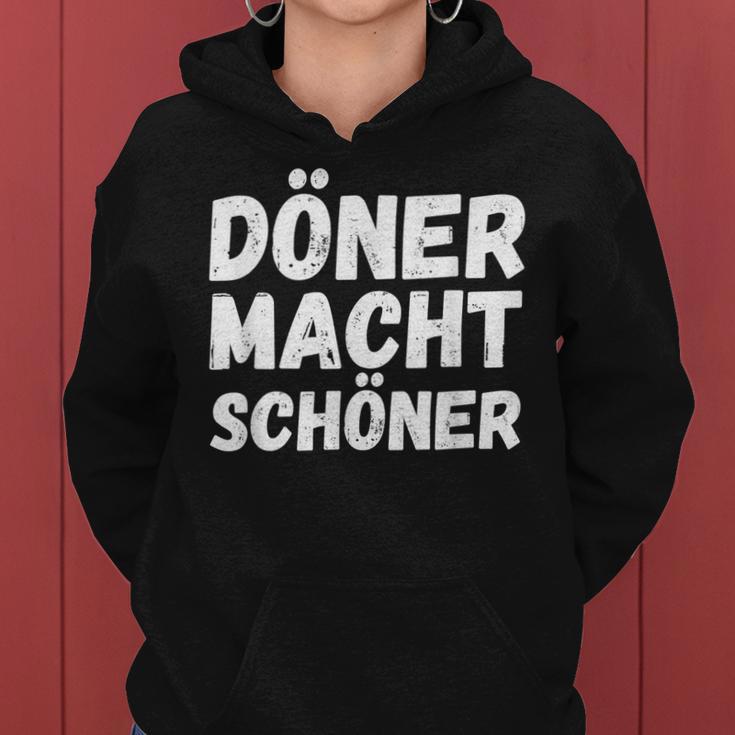 Döner Macht Schöner Kebab Dönerverkäufer Imbiss Frauen Hoodie