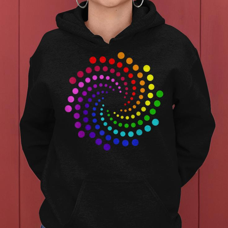 Dot Day Shirt Kids Rainbow Polka Dot Spiral Women Hoodie