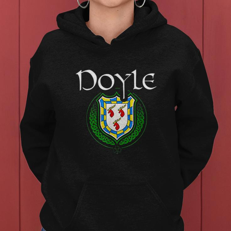 Doyle Surname Irish Last Name Doyle Family Crest Women Hoodie Graphic Print Hooded Sweatshirt