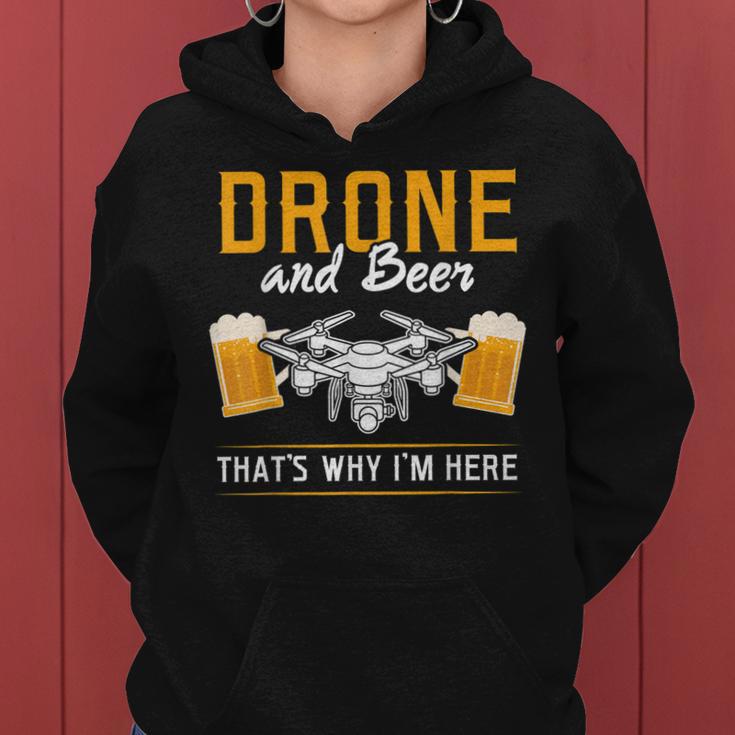 Drone Und Bier Das Ist Warum Ich Hier Bin Drone V2 Frauen Hoodie