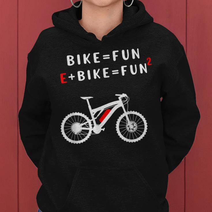 E-Bike Fahrer Geschenk T-Shir Ebike Radfahrer Elektrofahrrad Frauen Hoodie
