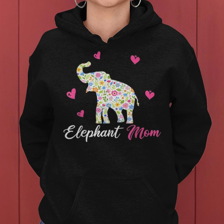 Elephant Mom Funny Animal Gift For Mothers Day Women Hoodie