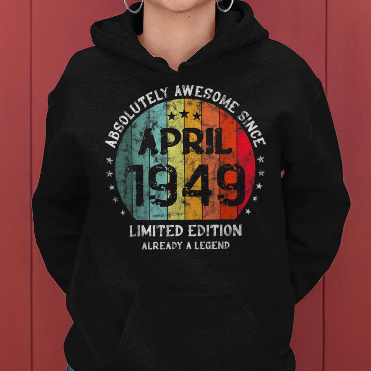 Fantastisch Seit April 1949 Männer Frauen Geburtstag Frauen Hoodie