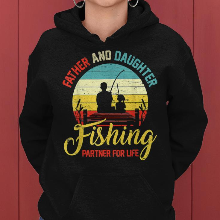 Father Daughter Fishing Partner For Life Retro Matching Dad V2 Women Hoodie