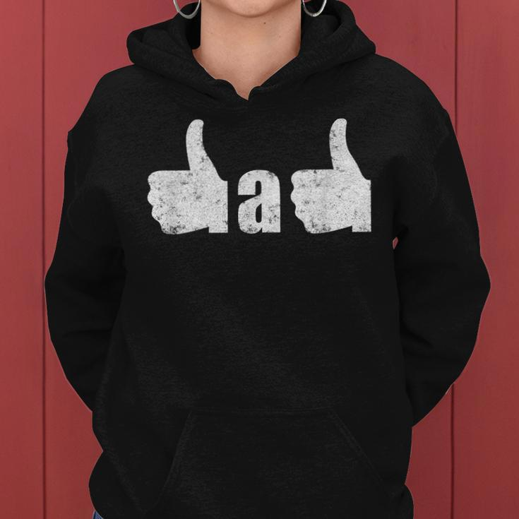 Fathers Day Thumbs Up Best Dad Ever Fathers Day Gift  Women Hoodie Graphic Print Hooded Sweatshirt