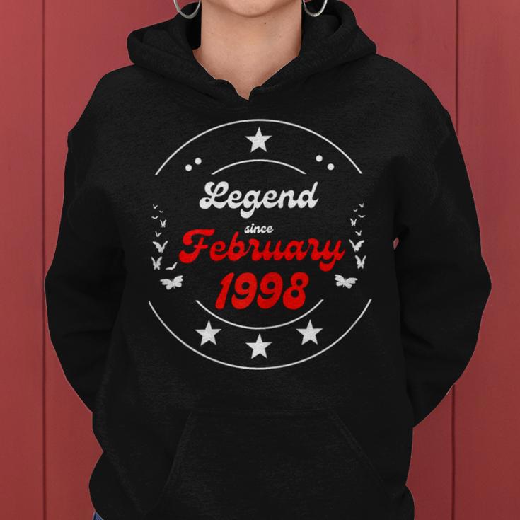 Februar 1998 Geburtstagslegende Mann Junge Seit Februar 1998 Frauen Hoodie