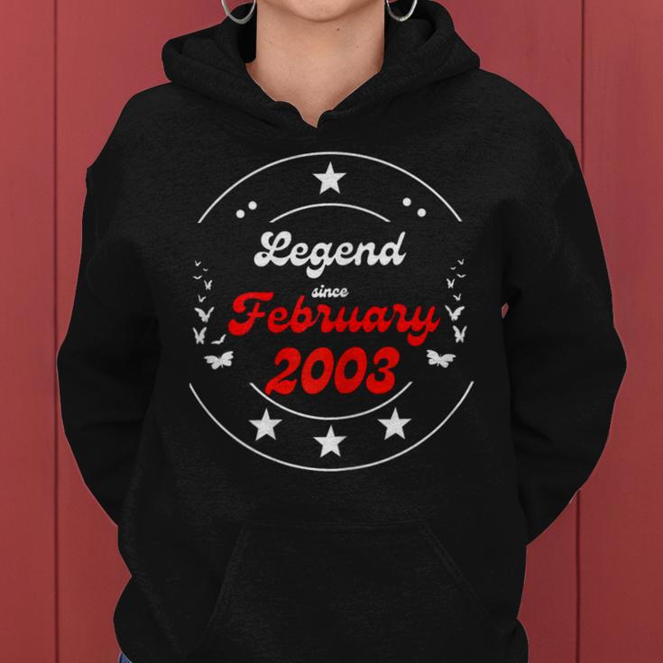 Februar 2003 Geburtstagslegende Mann Junge Seit Februar 2003 Frauen Hoodie