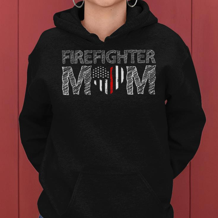 Firefighter Female Fire Fighter Firefighting Mom Red Line Women Hoodie