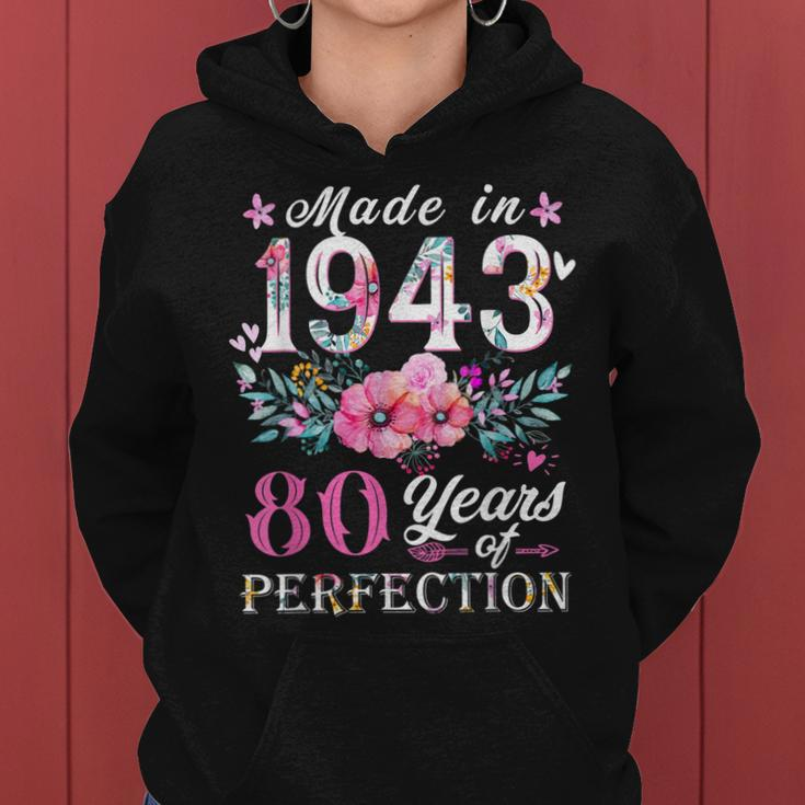 Floral 80Th Birthday Gift Ideas For Women Best Of 1943 Women Hoodie