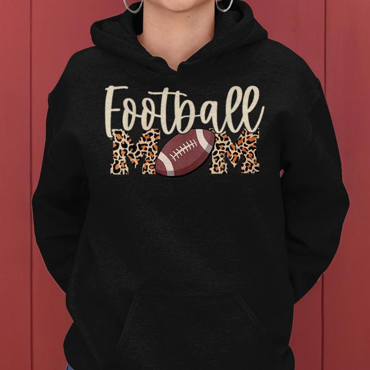 Football Mom Leopard Print Gift For Womens Women Hoodie