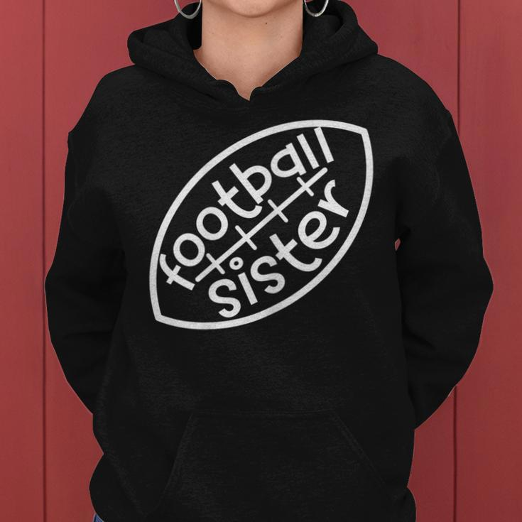 Football Silhouette Football Sister Women Hoodie