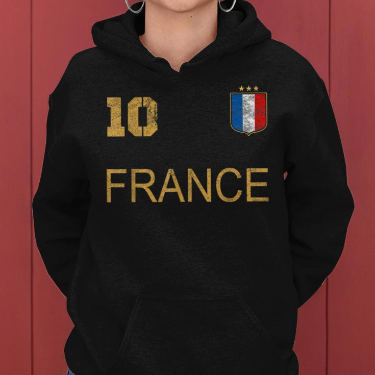 France Jersey Number Ten Soccer French Flag Futebol Fans V2 Women Hoodie